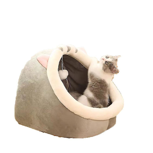 Cat Nest Bed Four Seasons Varm Mjuk Komfort Sova Liten Hund Katt Säng Mat Pink S