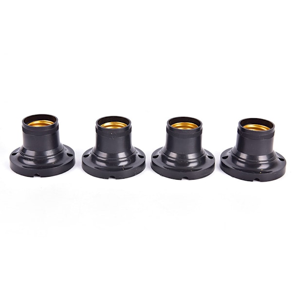 10 kpl E27 Lampunkantapidikkeitä LED-lampun sovittimet Black