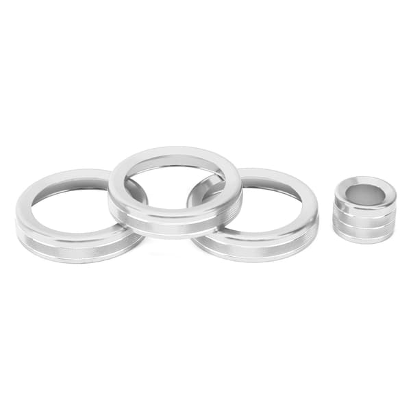 4 stk. AC-knapp Ring Trim Volumjustering Dekor for Range Rover Evoque 2012 2018 Sølv