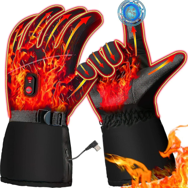 Uppvärmda handskar Uppladdningsbart elektriskt batteri Värmehandskar Pekskärm