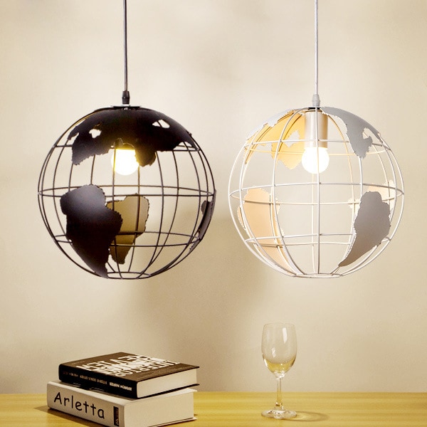 Creative Earth Globe Pendellampa Modern-Vit