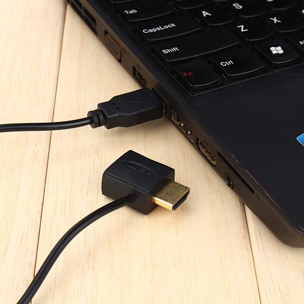 HDMI Han til Hun Adapter 50cm USB 2.0 Oplader Strømkabel