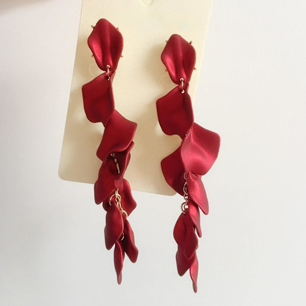1 Pair Exquisite Dangle Earrings Wear Resistant Acrylic Long Women Dangle Drop Earrings Jewelry Accessories Light Purple
