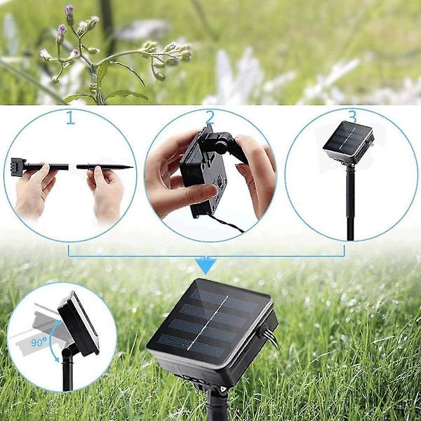 30 Dragonfly String Lights Solar Fence Lights Outdoor Koristeellinen