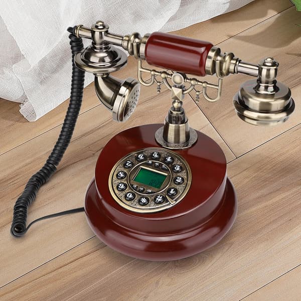 Europeisk retro-stil trykknappstelefon - interiørdesign