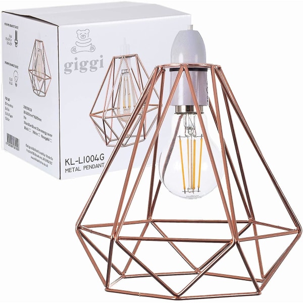 Rose Gold Lampskärm Bur Metallkorg Tak Ljusskärm Smidesjärn Takbeslag Lätt & industriell stil Rose gold