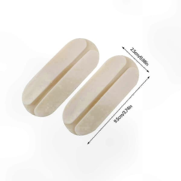 【BQ】Sklisikre silikonputer kompatible med BH-stropper, stabilitetsholdere, hvit, 1 par
