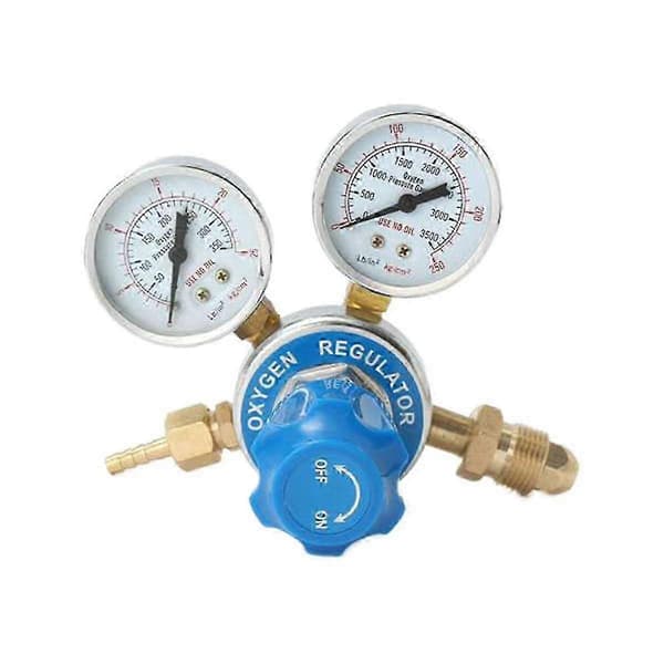 Ilt/acetylen trykregulatorventil med flowmeter, trykreduktionsventil as shown