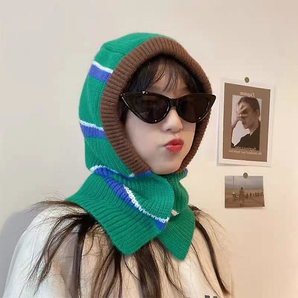 Koreansk version av enfärgad stickad scarf kvinnlig höst och vinter nät Röd ins förtjockning varm sjal halsduk camel