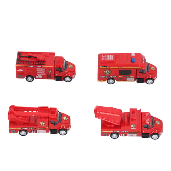 4 st Legerings Pullback Bilmodell Set Stadsserie Öppningsbar Dörr Lastbilsleksak Typ B