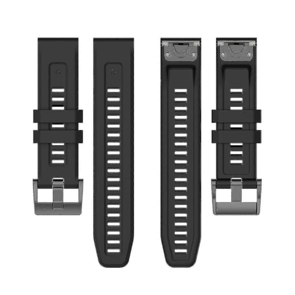 Armbånd til Garmin Fenix 7s/6s/5s Silikone Smartwatch Rem Ridsefast Rem Black