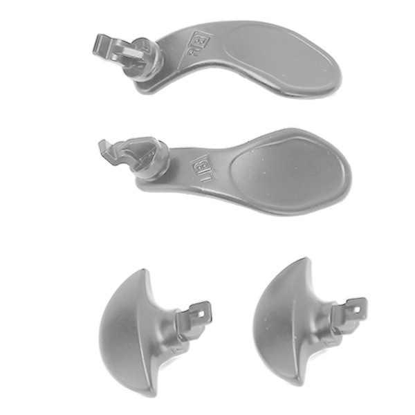 4 stk. Game Controller Bagside Paddles Professionel Udskiftning Metal Bagside Knapper til PS5 Edge Controller Sølv