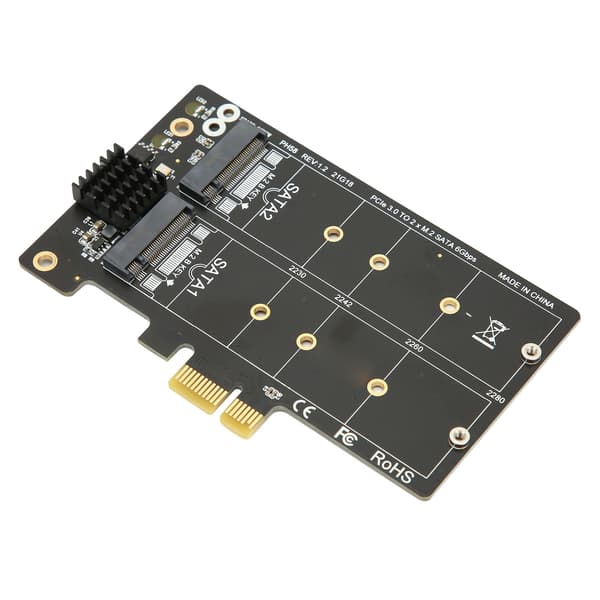 Adapterkort M.2 SATA til PCIE Dual Disk Array Kort Transmisjonsstabilitet Utvidelseskort