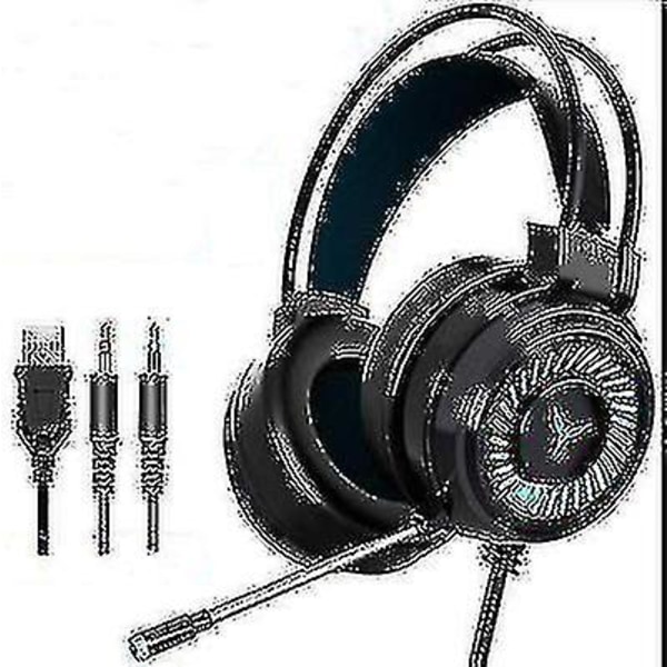 Hhcx-gaming Headset Rgb Led Wired Headphones Stereo With Mic For One/ps4 Pc Xboxblack