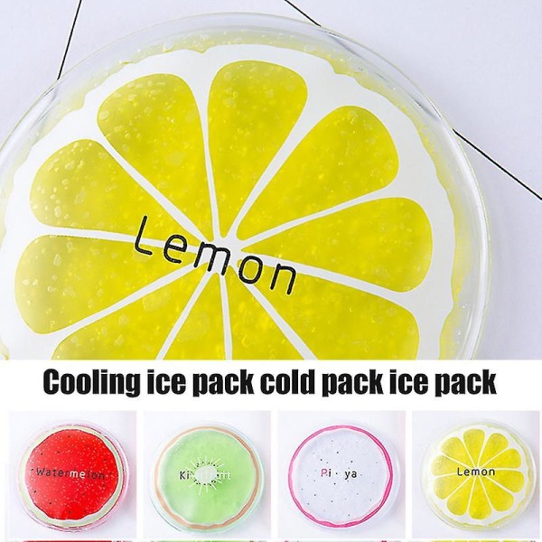 3st Runda Färgglada Iced Packs Kylväskor Fruktdesign Kall Färsk Mat Dryck