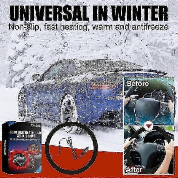 【BQ】12V Opvarmet Ratovertræk til Vinter Bilvarme Håndvarmer Universal black