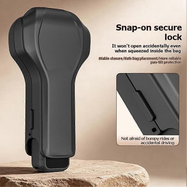 Hårdt etui til DJI Pocket 4pro Fuld kropsbeskyttelse Hurtigåbnende foldbart design Perfekt til vloggere Black