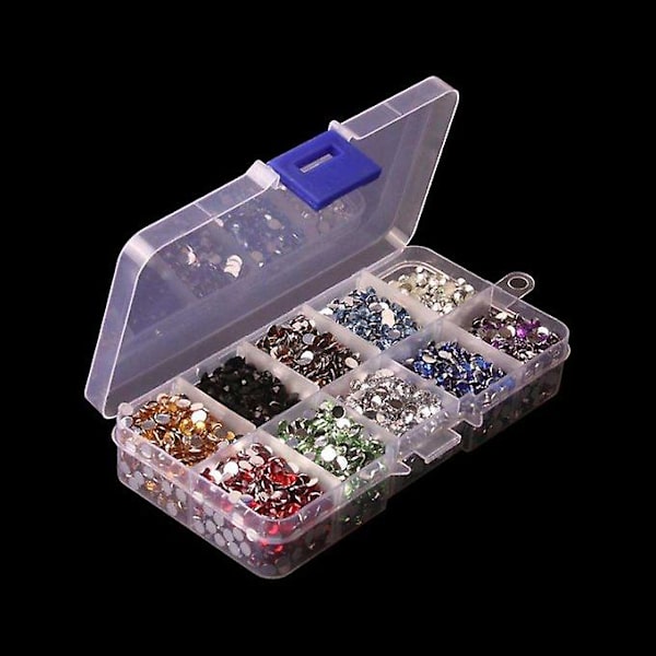 9000 stk. Blandede farver 4 mm krystalrhinsten med flade rygperler