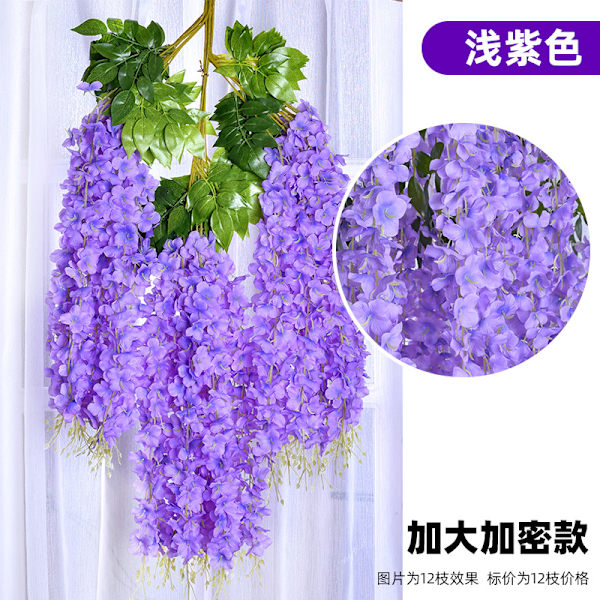 24 kpl Wisteria riippukukkia 3,7 Ft tekokukat Wisteria Vine Fake