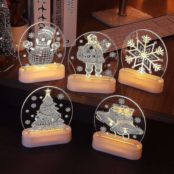 Akryl Jul Led Holiday Dekoration Lampe