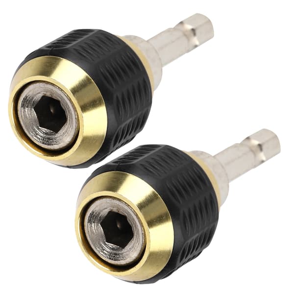 2 STK 60mm Drill Chuck Hex Skrutrekker Slagdriver Adapter 1/4 Hex Skaft Bor Bit Verktøy