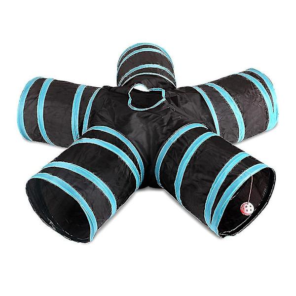 Hhcx-cat Toys Indoor Cat Tunnel 1/5 Way Pet Play Tunnel Collapsible Tunnel Tube Tunnel Peek
