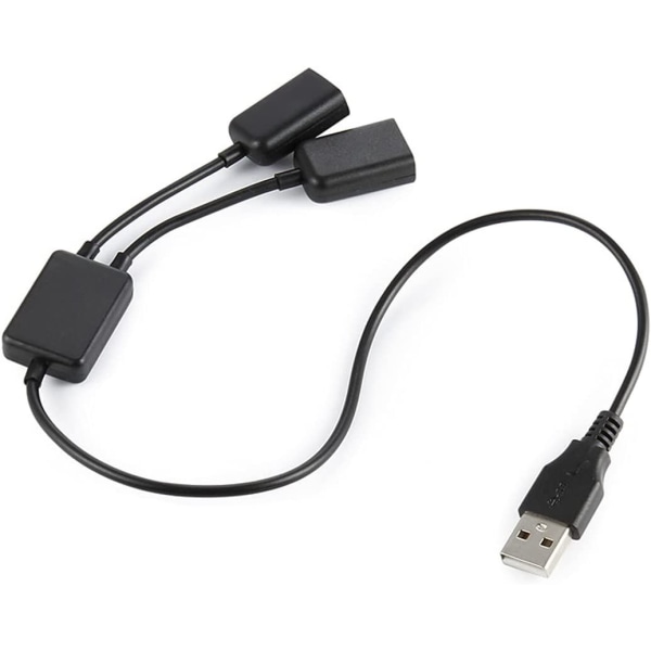 CY USB 2.0 Dual Ports Hub Kabel Bus Strømforsyning til bærbar Macbook PC og mus