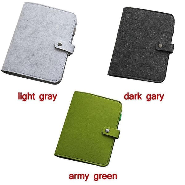 Diary Exquisite A5/A6 Handwriting Exercise Filt Notebook Loose-Sheet Stationary Army Green A5