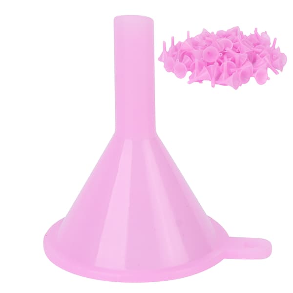 100 stk. mini plastskillebeholder for toner og kosmetikk, rosa