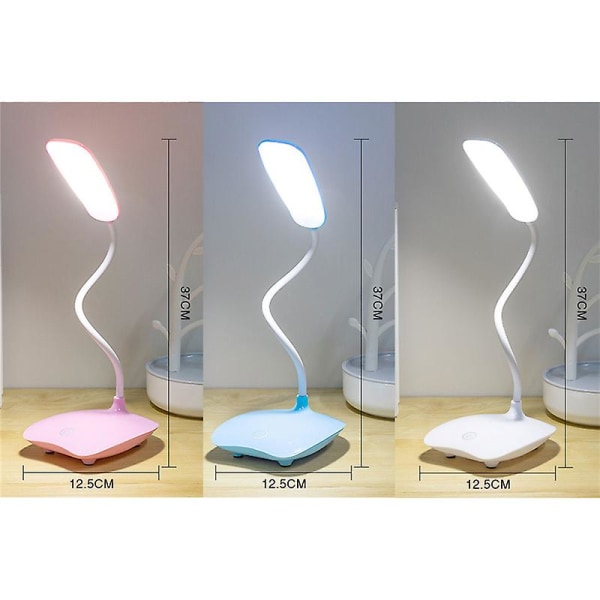 Bordslampa Uppladdningsbar Led Tube Ögonskyddslampa Study Room Study Reading Bordslampa B-white-(By Battery)