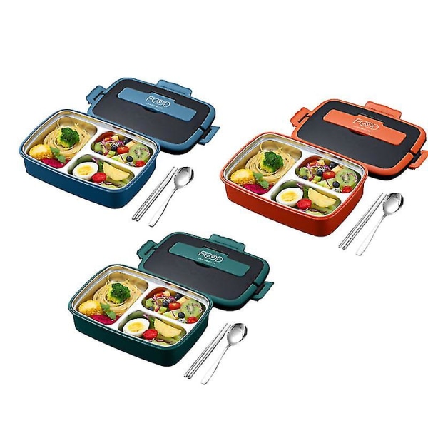 Matboks Bento Box Matoppbevaring Bento Box Suppekopp Lunsjbeholder Barn og voksne orange