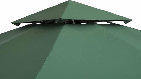 【BQ】Udskiftningsdug til pavillon 3 x 3 m mørkegrøn-FF-