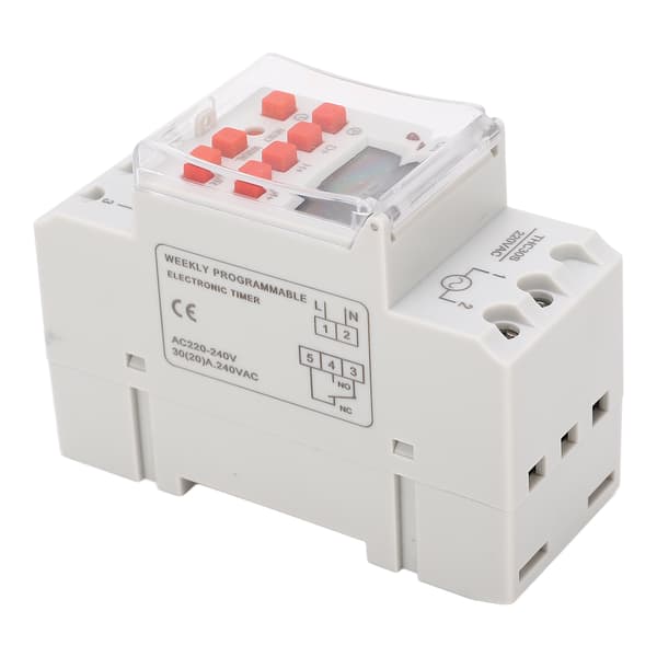 Digital Timer Switch med 1-sekunds Timing, 168-timmars 20 På/Av LCD-Display Programmerbar Timer Switch för Apparater AC 220-240V