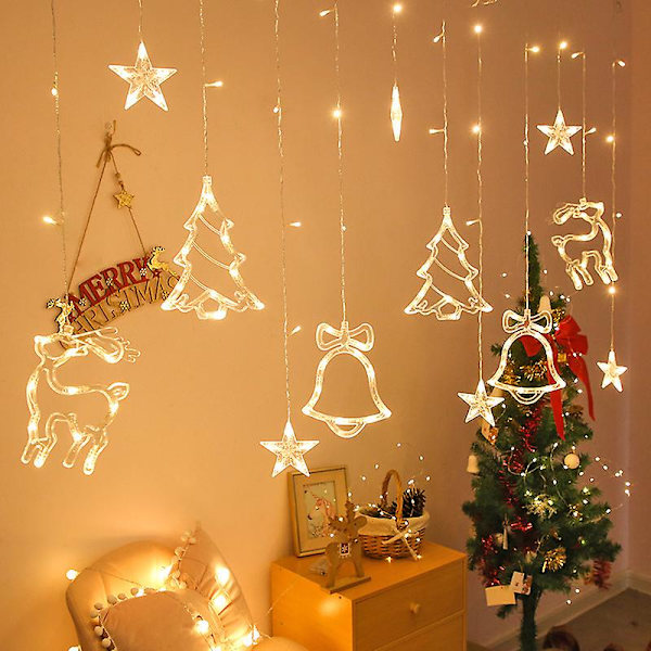 Christmas String Lights Med Fawn & Star & Christmas Tree & Christmas Bell Led A 4.9FT or 10LED