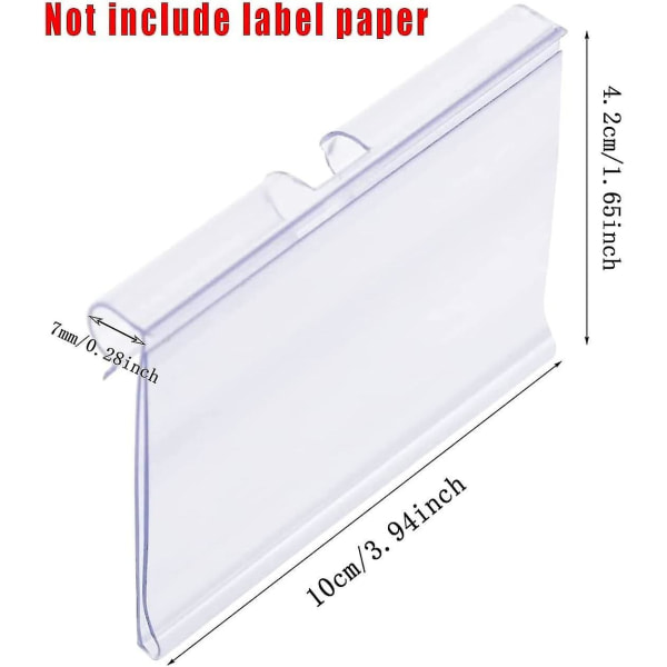 50 stk Transparent Prisskilt Prisskilt Etiketholder Plast Prislapper Holder Til Trådhylder Til Prisetiketter