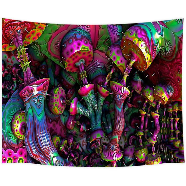 Trippy Mushroom Gobeläng för män, Psychedelic Fantasy Magical 3d Mushroom Small Gobestry Vägghängande För Bedr