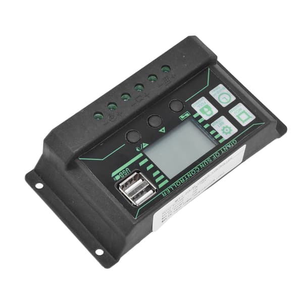 Solar Charge Controller 30A PWM MPPT LCD Display Dual USB Justerbar Fotovoltaisk Regulator