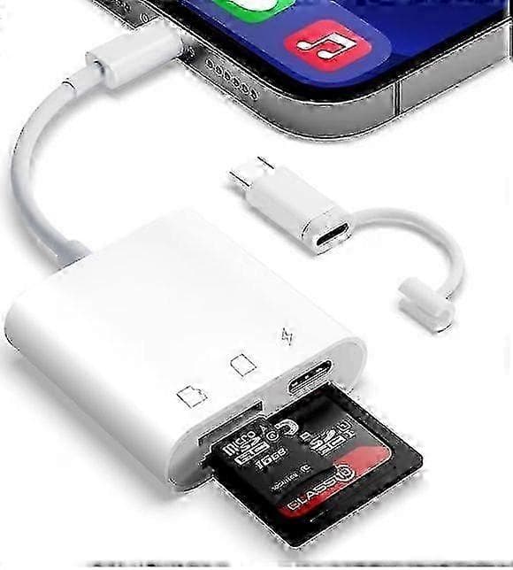 【BQ】Kortlæser - til Apple til SD+TF+Opladning (i æske)
