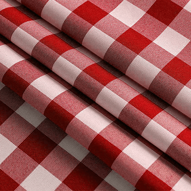 【BQ】Gingham dug rektangulær - Pletafvisende, vandtæt, rød