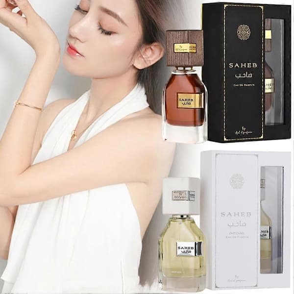 【BQ】SAHEB Midtøsten Parfyme Oud og Sitrus Duft Langvarig Eau de Parfum 70ml white