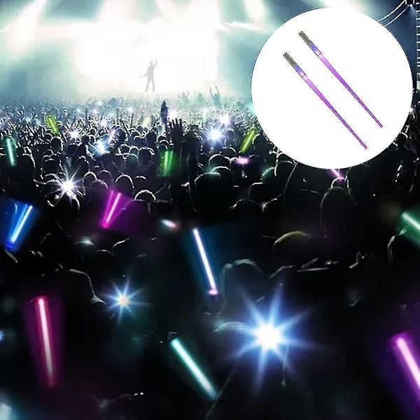 Led Luminous Chopsticks Light Stick -konserttiartefaktti, vilkkuva tikku Purple