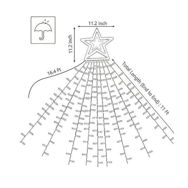 Led Lights Foss Lights Christmas Hanging Tree Lights Meteor Lights Garden warmly