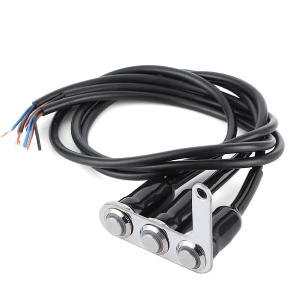 Motorsykkelstyrebryter Justerbart Feste Vanntett 3 Knapper Frontlys Horn Blinklys