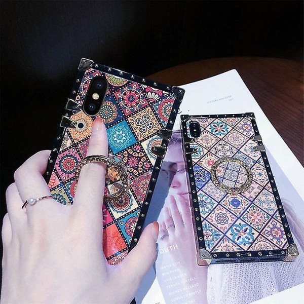 National Style Square Case För Apple Iphone X/xs