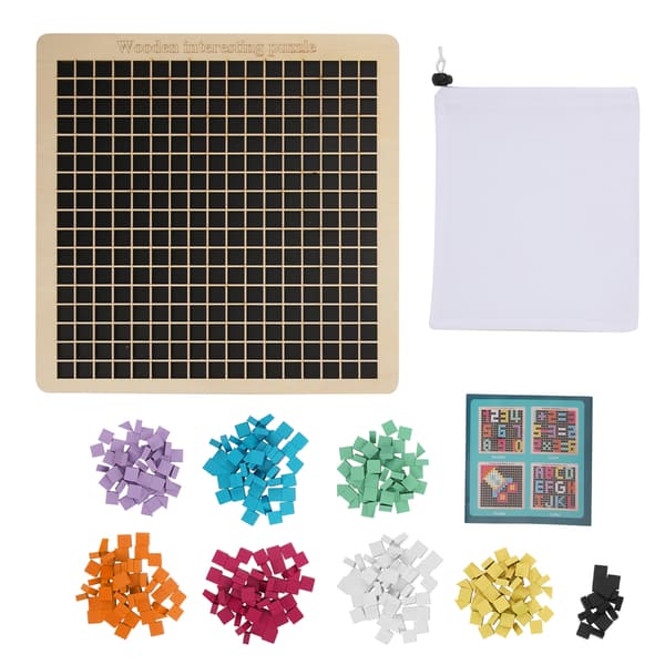Trä Mönsterblock Geometrisk Matchande Pussel Spelbräda Leksak