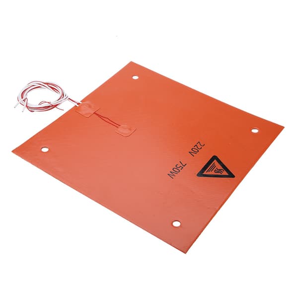 Silikon opvarmet seng varmepude 220V 750W 310*310mm til 3D-printertilbehør