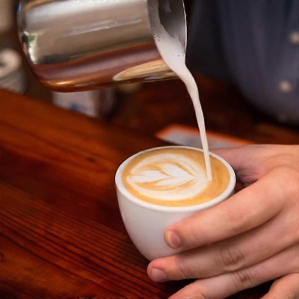 Mælkeskummer i rustfrit stål, 350/600/1000ml kaffekop kande latte espresso cappucci - KC 1000ml
