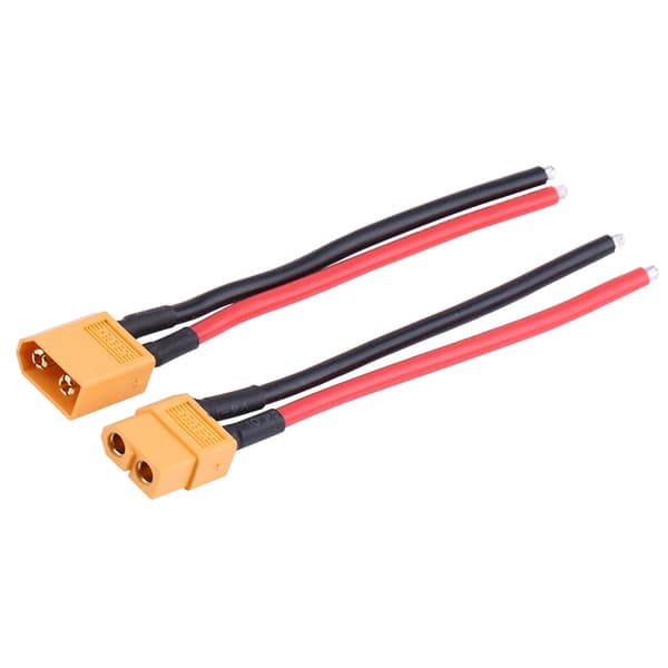 2kpl XT60 -liitinadapteri 14AWG silikonikaapeli RC-lisävaruste