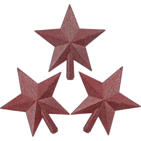 3 delar 6 tums glittrande julgranstopper Star Treetop för för julgran O