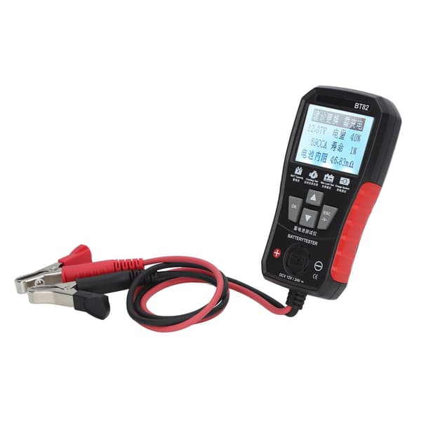 Bilbatteritester 12V 24V Auto Analyzer Hurtigtest Bagbelyst Display Lommelygtebelysning